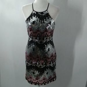 SEQUINS MY MICHELLE Women's Sequin Dress
SIZE 7/ OPEN BACK